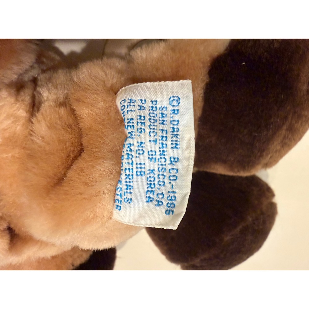 Vintage‎ 1986 Dakin Reindeer Plush Red Nose Christmas Stretchy Toy 9-14 inch - Picture 3 of 6